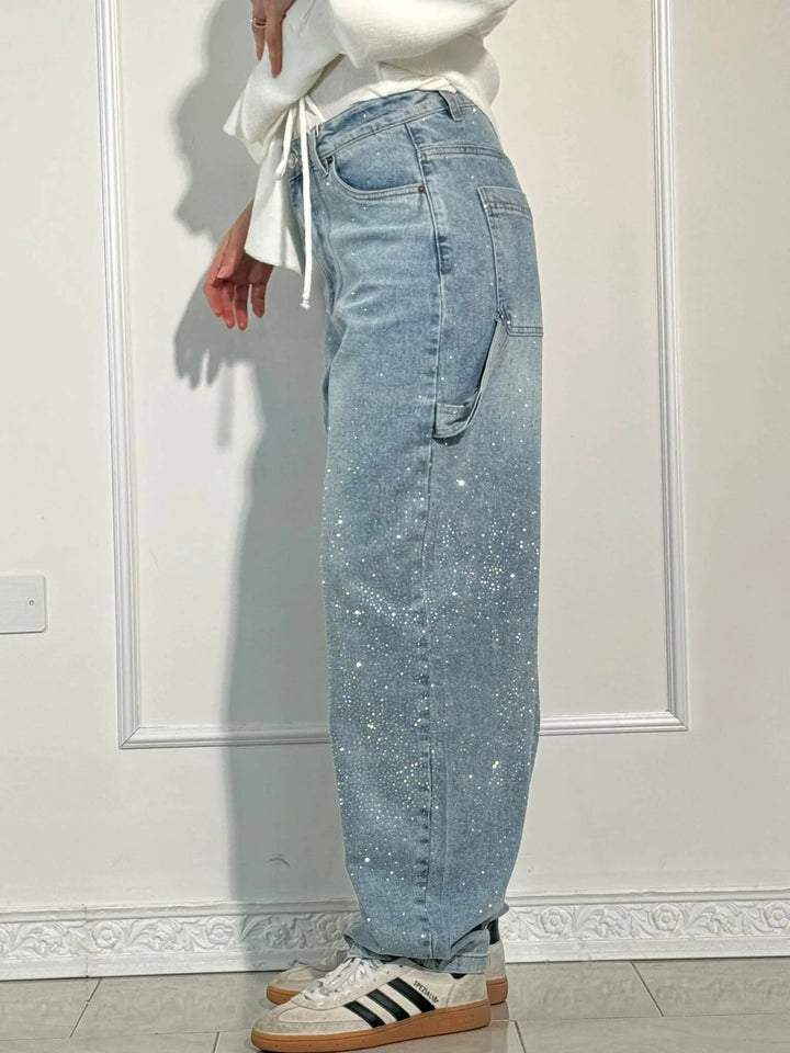 Fließende weite Damenhose, elegant & bequem für den Frühling, stylisch für Büro und Alltag.