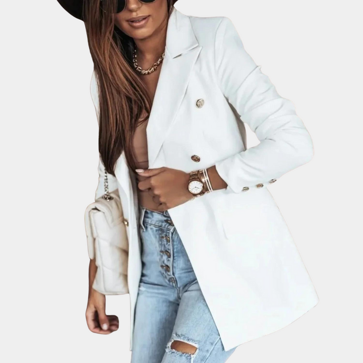 Eleganter Damen Blazer für stilvolle Auftritte, vielseitig für Business, Büro & Alltagslook. Klassisch & modisch.