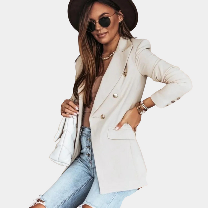 Klassischer Frauen Blazer, elegant & bequem. Perfekt für den schicken Alltagslook oder professionelle Business-Outfits.