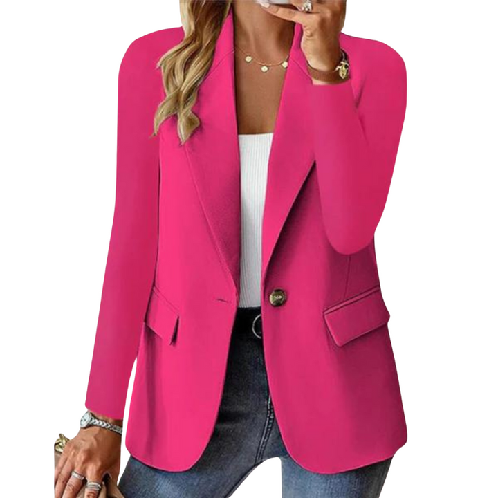 Trendiger rosa Damen Blazer, stylisch & feminin, setzt modische Akzente im Business & Freizeit.