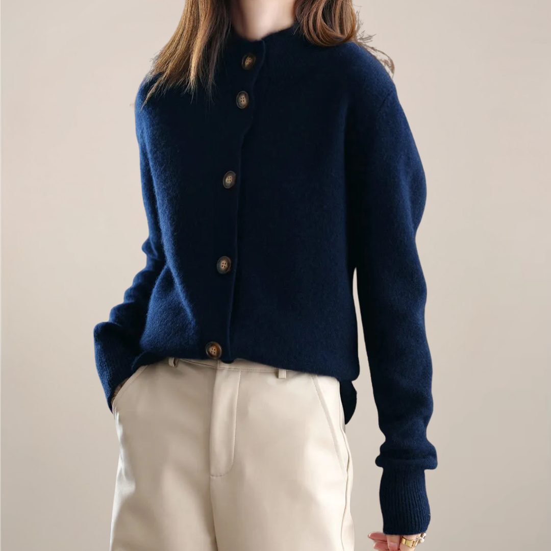 Vielseitiger Damen Frühlings-Cardigan mit stilvoller Knopfleiste, perfekt für einen eleganten Casual-Chic Look.