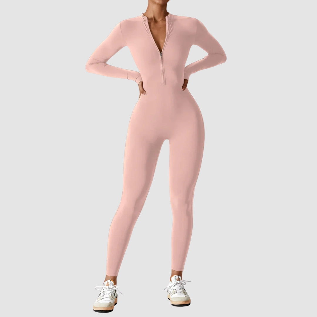 Vielseitiger Damen Jumpsuit, stretchig, mit Reißverschluss, elegant & casual für den Frühling.