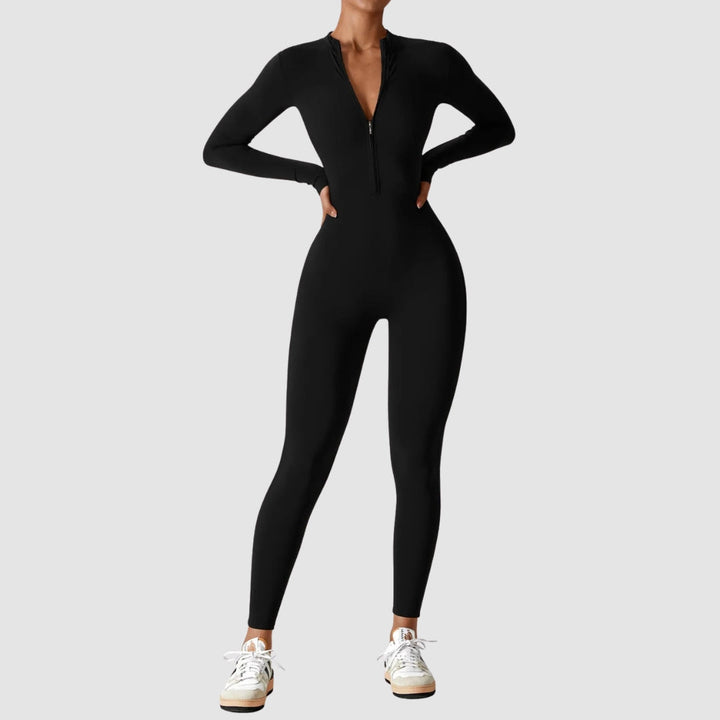 Vielseitiger Damen Einteiler, elegant & casual, mit Reißverschluss, stretchig, perfekt für Frühling.