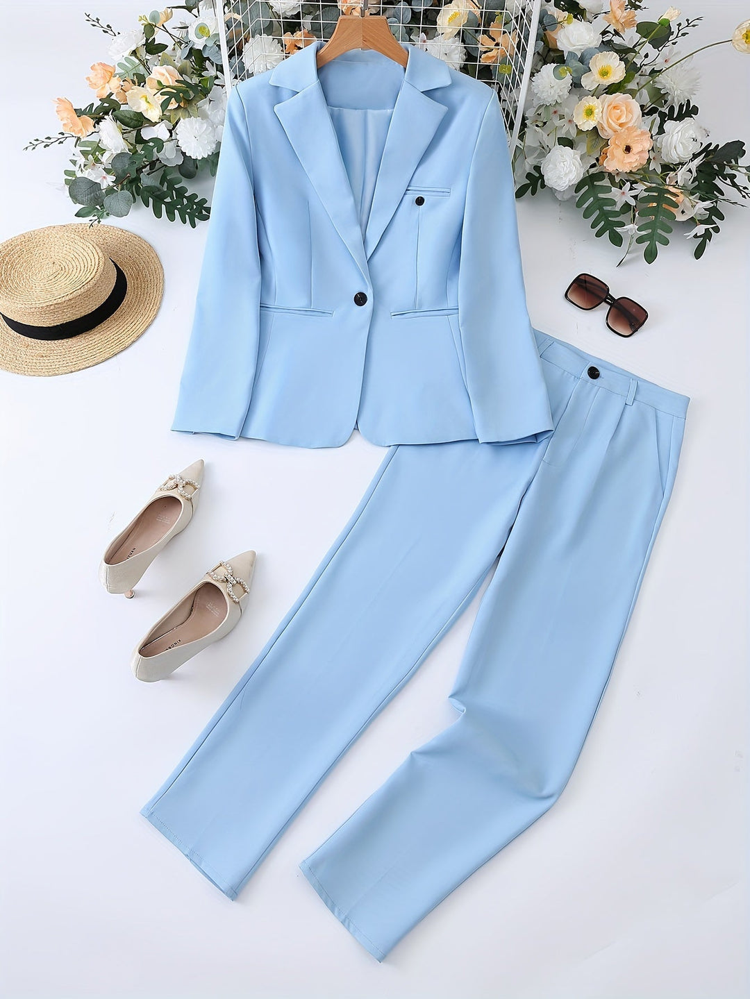 Damenmode: Eleganter Langarm Blazer, perfekt für stilvolles Bürooutfit oder einen schicken Freizeit-Look.