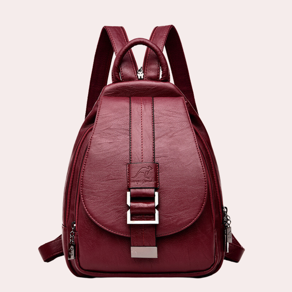 Eleganter Damen Lederrucksack, vielseitig einsetzbar als schicker Stadt- oder robuster Reiserucksack.