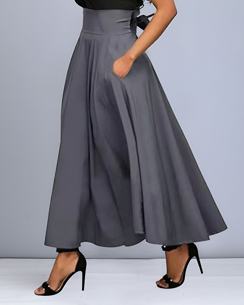 Eleganter Damen Midi Rock für jede Saison. Vielseitiger, modischer Business & Freizeitrock in Schwarz.