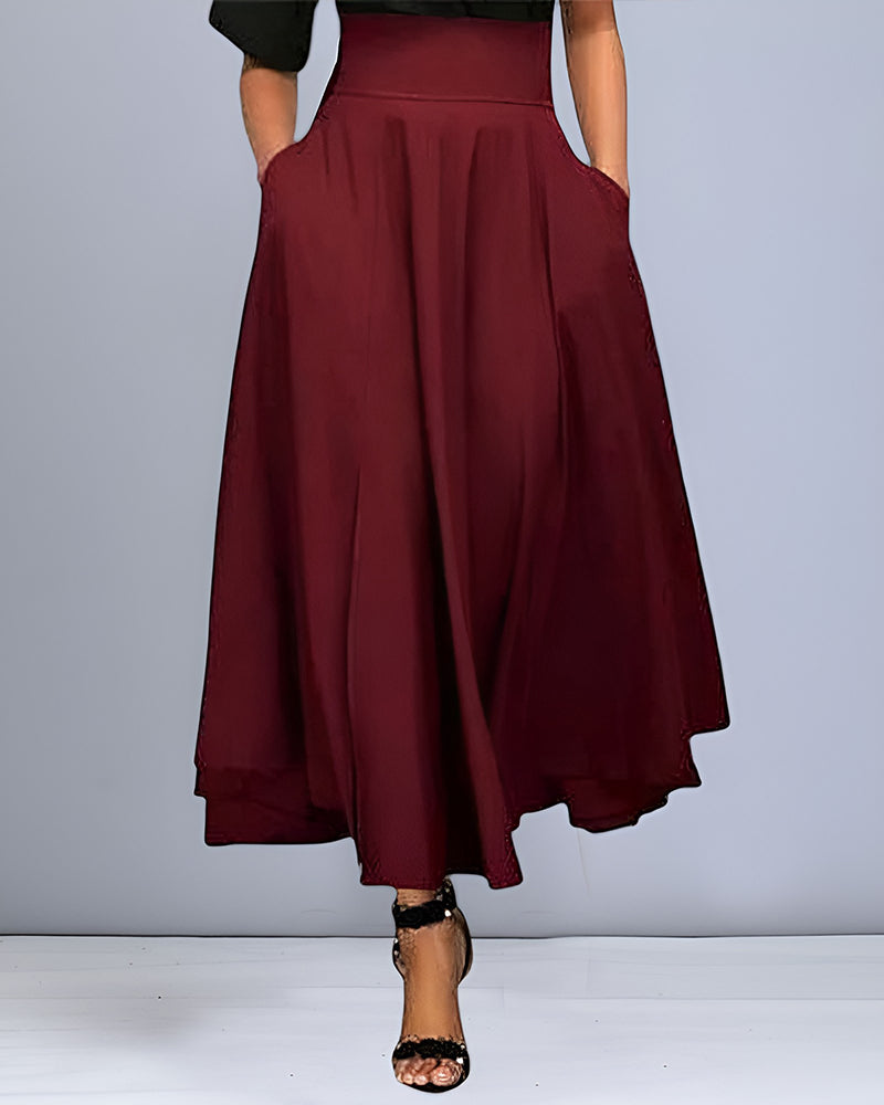 Strukturierter Damenrock in Schwarz, eleganter Business & Freizeit Midi Rock für anspruchsvolle Looks.