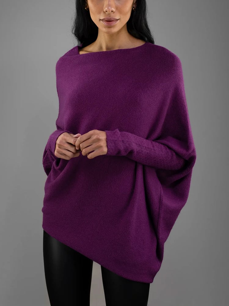 Bequemer & eleganter Damen Off-Shoulder Pullover für komfortable und modische Herbsttage.