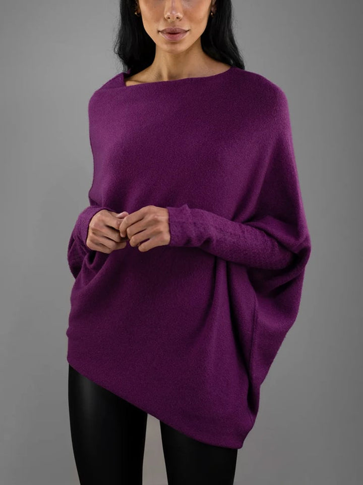Bequemer & eleganter Damen Off-Shoulder Pullover für komfortable und modische Herbsttage.