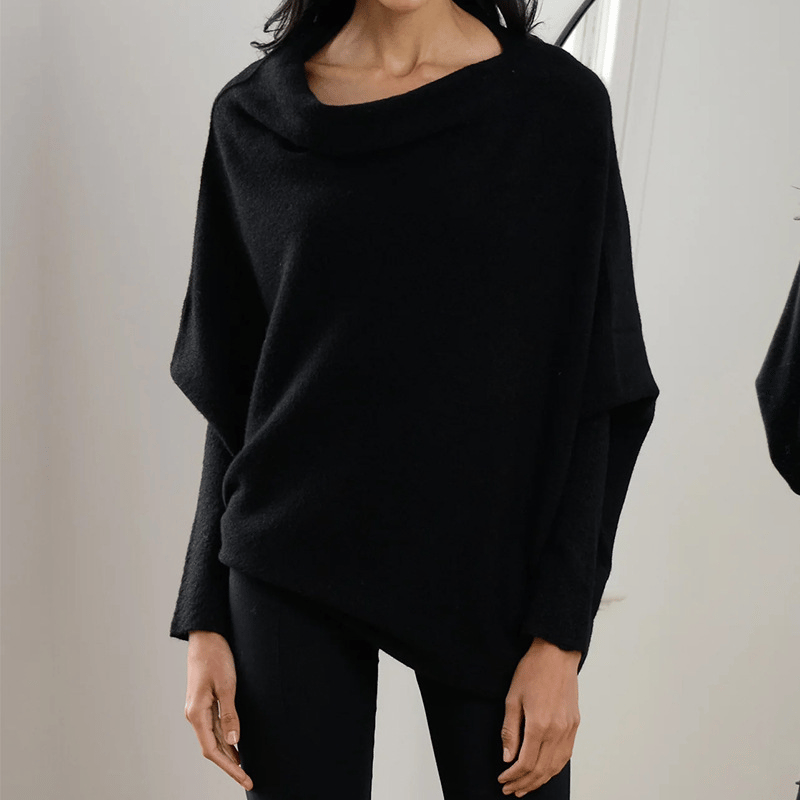 Moderner Damen Off-Shoulder Pullover aus weichem Strick, elegantes Oberteil für jede Gelegenheit.