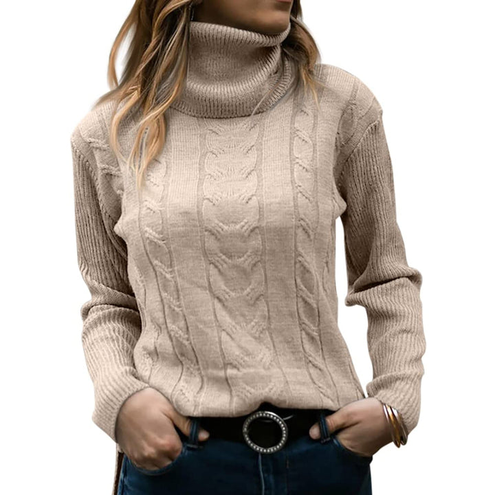 Eleganter Damen Rollkragenpullover für den Winter. Kuschelig warm & schmeichelnd für Business & Freizeit.