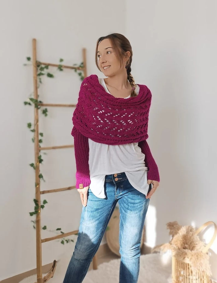 Vielseitiger Damen Schal, weich, warm & kuschelig, ein unverzichtbares Accessoire für die Wintermode.
