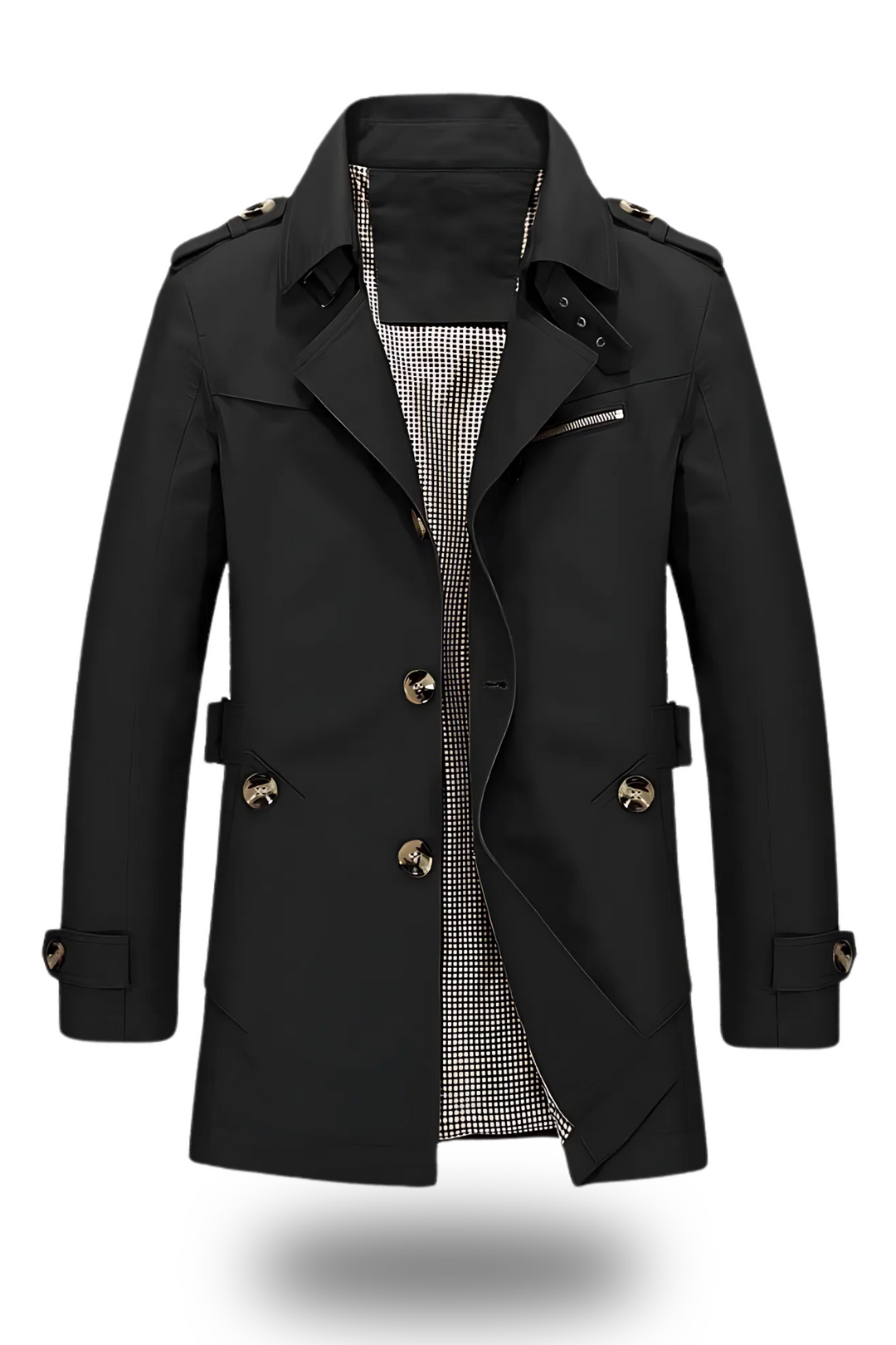 Hochwertiger Damen Übergangs- oder Wintermantel, zeitloser Trenchcoat-Stil mit Gürtel für Eleganz.