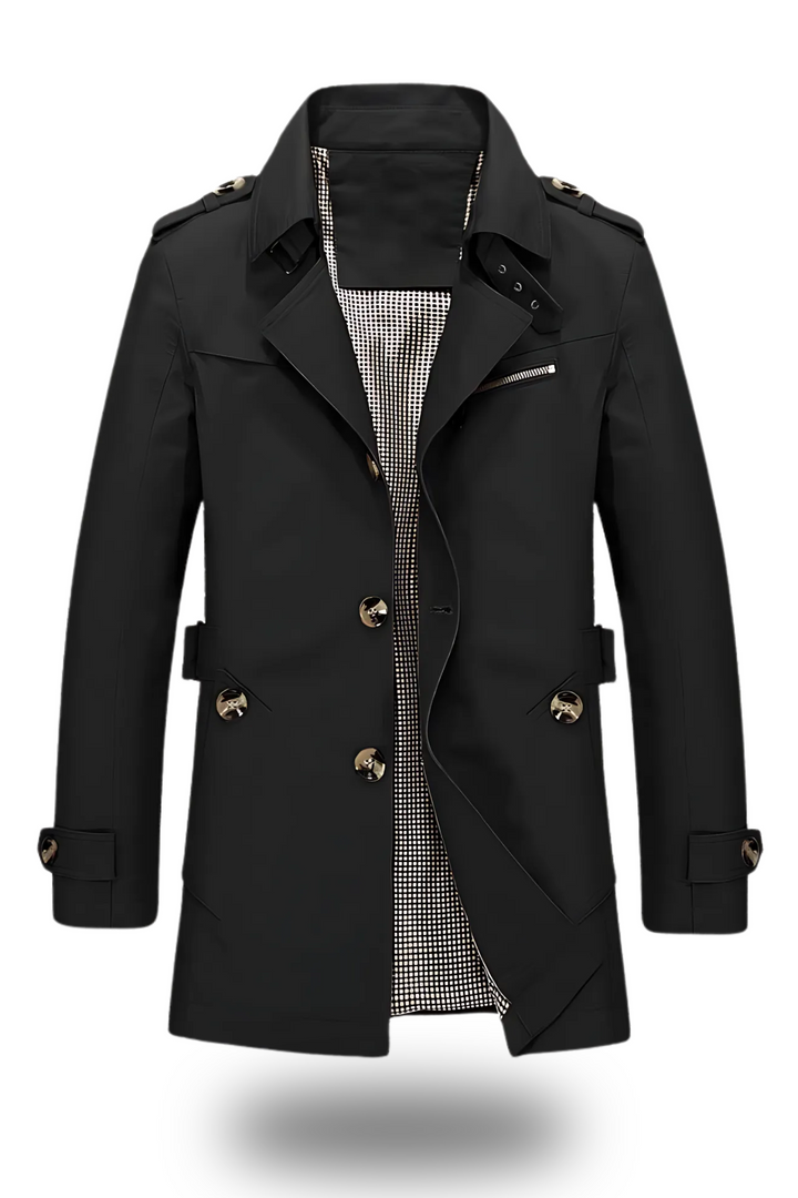 Hochwertiger Damen Übergangs- oder Wintermantel, zeitloser Trenchcoat-Stil mit Gürtel für Eleganz.