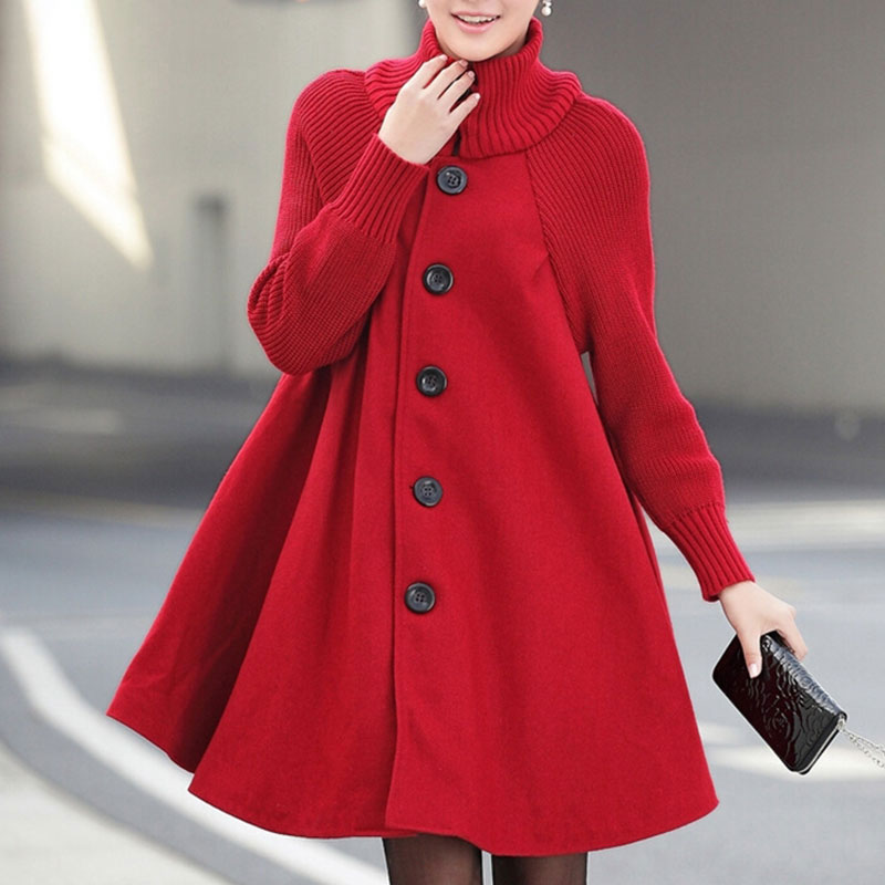 Warmer Damen Wintermantel in Grau mit stilvollem hohem Kragen und Taillengürtel für elegante Frauenmode.