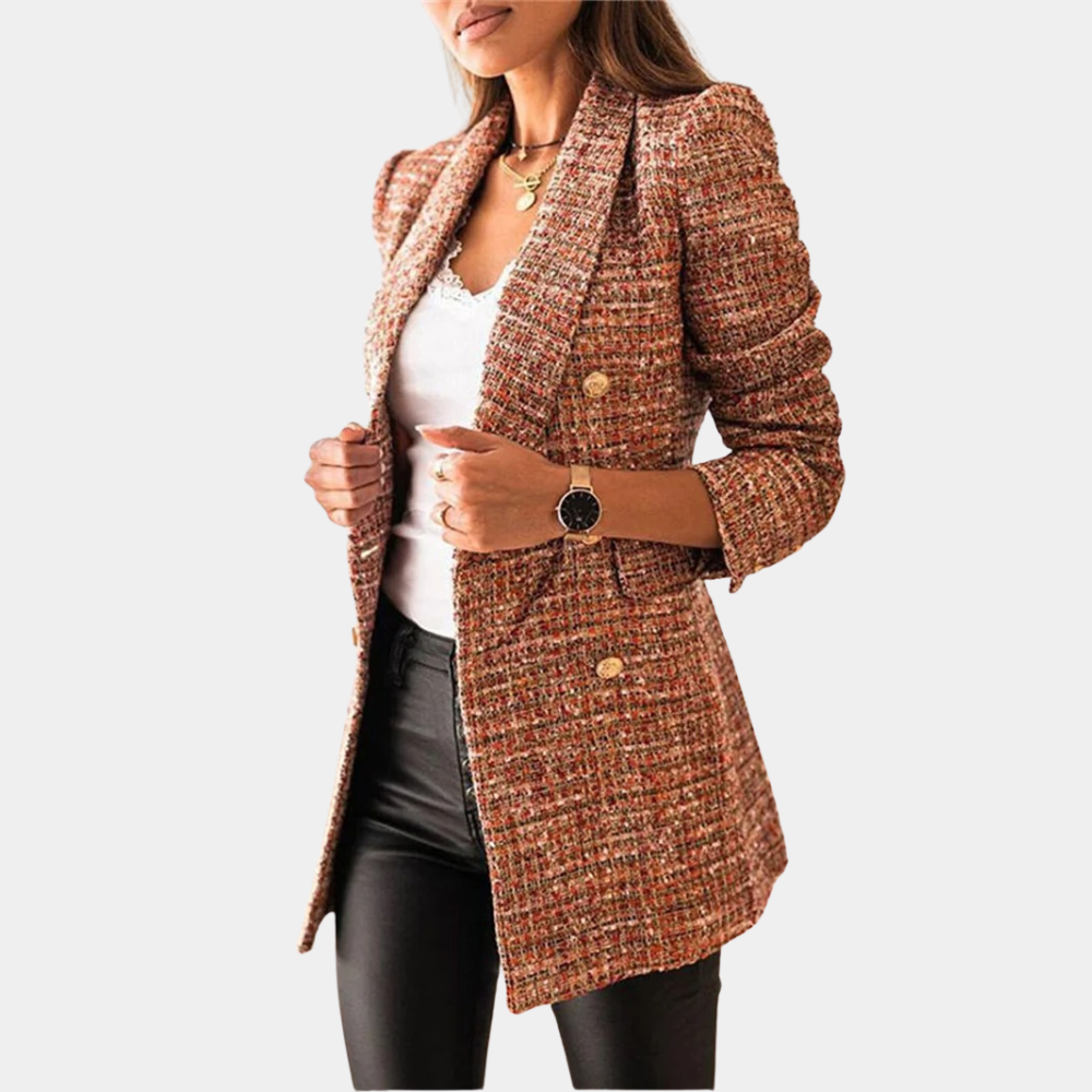 Eleganter Damen Zweireiher Blazer. Stilvolle Frauen Jacke, perfekt für Business und Freizeit. Modisch & klassisch.