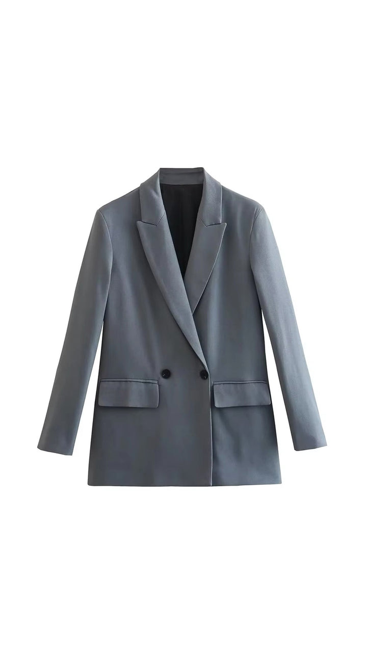 Schwarzer taillierter Damen Business Blazer, Longline-Schnitt, elegant und modern für Power Dressing.