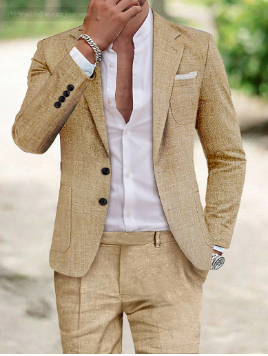 Blauer Herren Anzug Einreiher, perfekt als Hochzeitsanzug oder festliche Abendmode für den Sommer.
