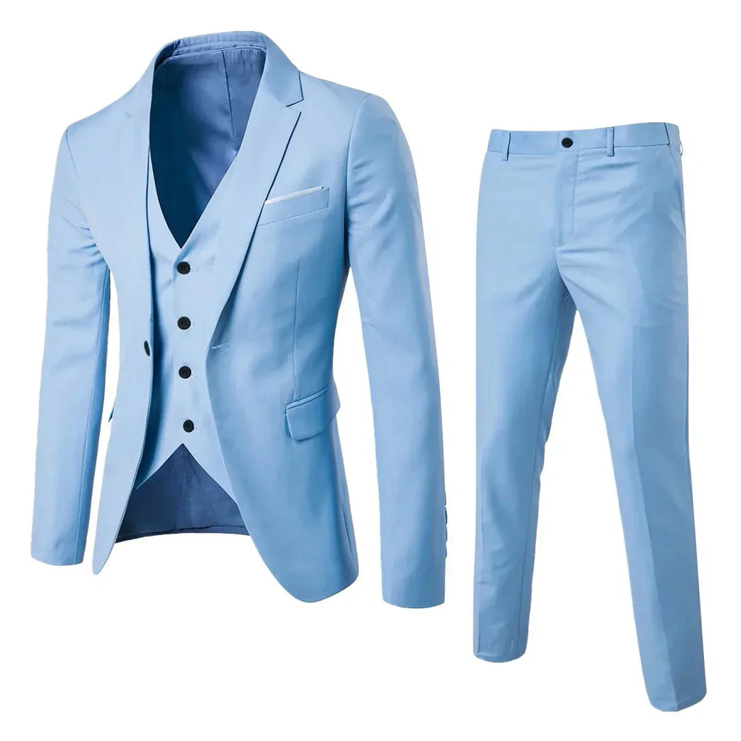 Eleganter Herren Anzug Set: Zweiteiler mit Sakko, Weste & Hose für Business & Hochzeiten. Zeitlose Herrenmode.