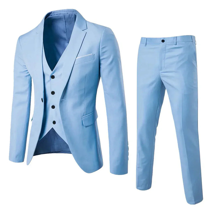 Eleganter Herren Anzug Set: Zweiteiler mit Sakko, Weste & Hose für Business & Hochzeiten. Zeitlose Herrenmode.