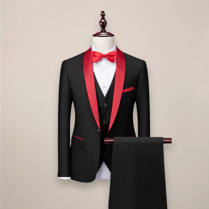 Hochwertiger Herren Anzug, dreiteilig, für formelle Anlässe, Hochzeiten und Business-Events im Frühling.