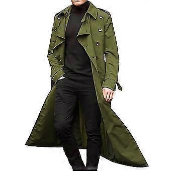 Stylischer Herren Trenchcoat lang mit Revers für Herbst & Winter. Ideal für elegante & lässige Oberbekleidung.