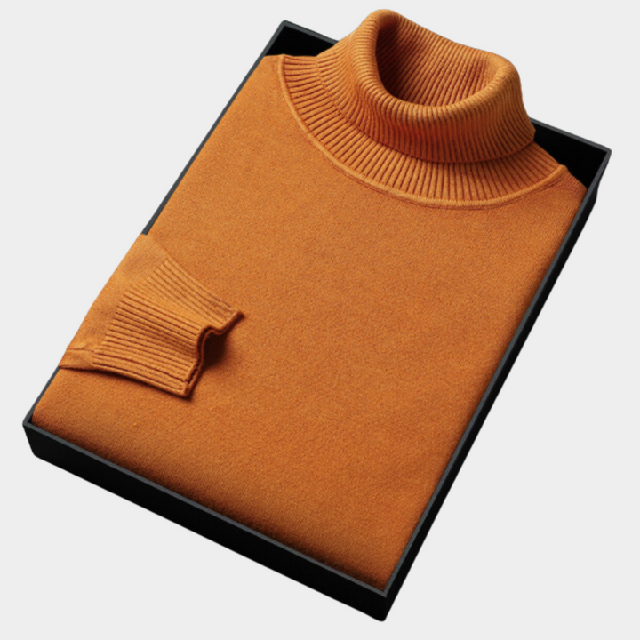 Stilvoller Herren Rollkragenpullover in leuchtendem Grün. Perfekt für Casual & Business Casual Herren Frühlingsmode.