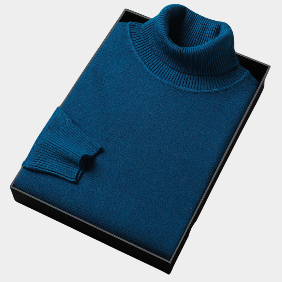 Moderner Herren Frühlings Rollkragenpullover in Rot, vielseitiges Oberteil für elegante Herrenmode und Komfort.