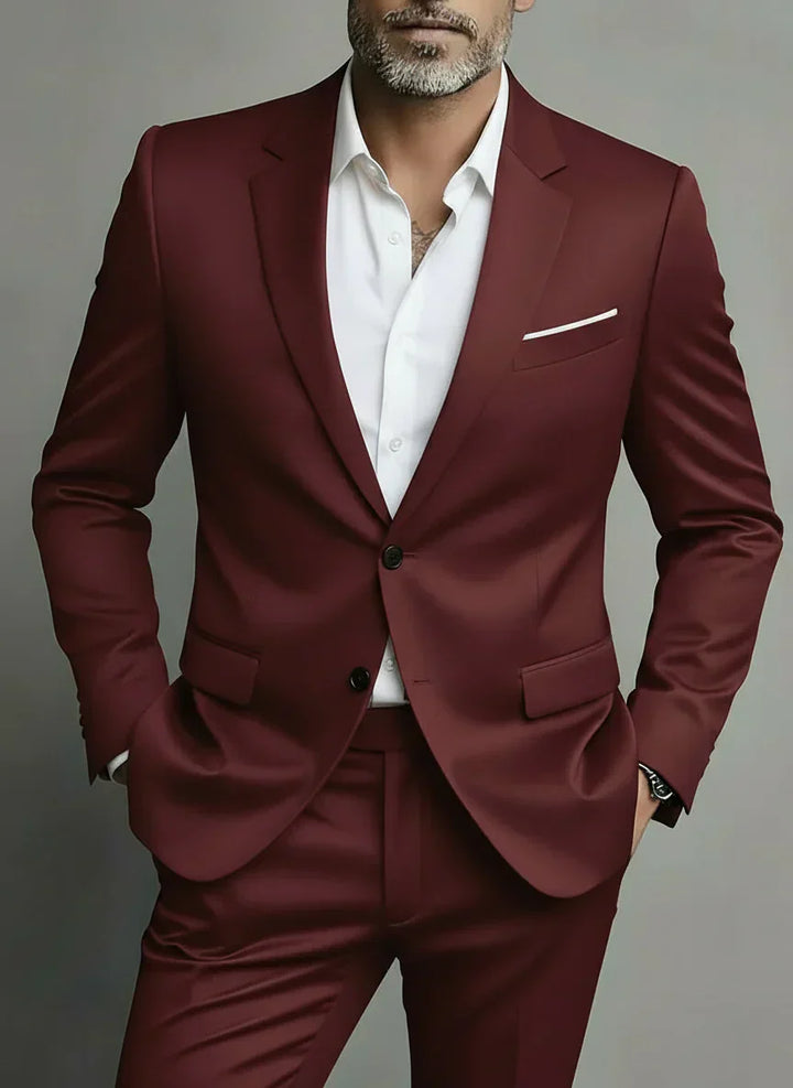 Eleganter Herren Slim Fit Anzug für den Frühling, perfekt für Business und festliche Anlässe, modern und stilvoll.
