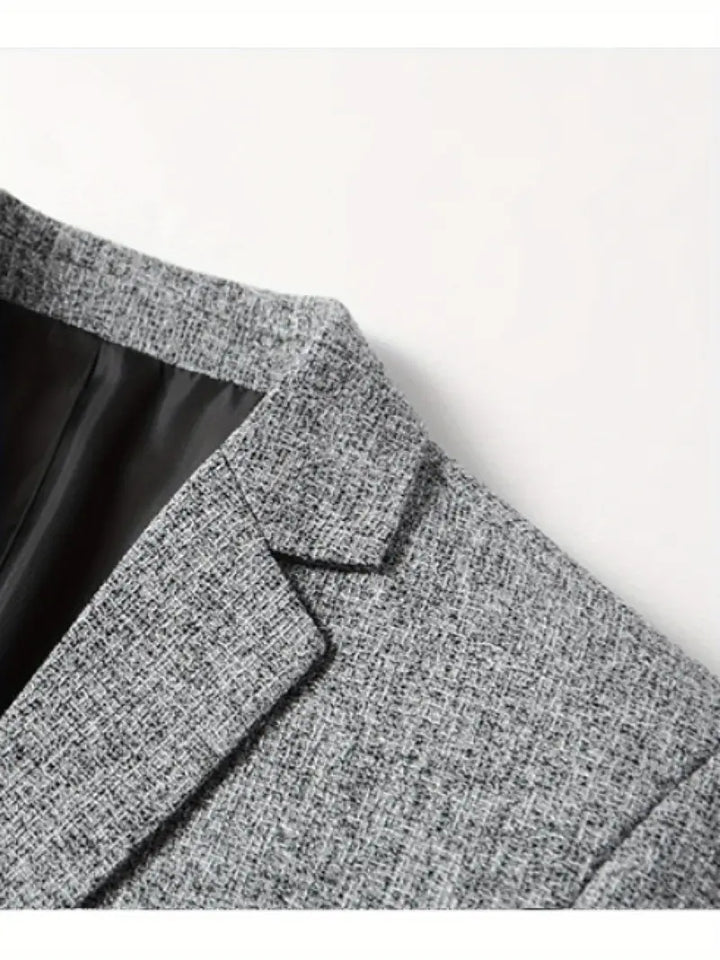 Stilvolle Herren Slim Fit Blazerjacke; ideal als Business Blazer oder Freizeitsakko für Frühling & Übergang.