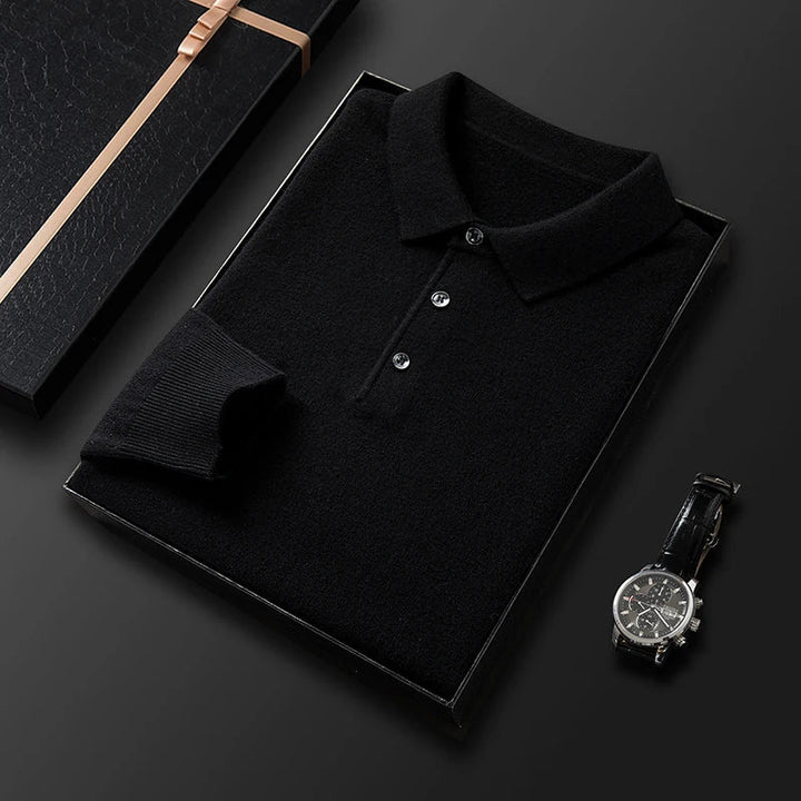 Lässiger Herren Strick Polo Pullover, komfortabel und stilvoll für jede Freizeit-Mode.