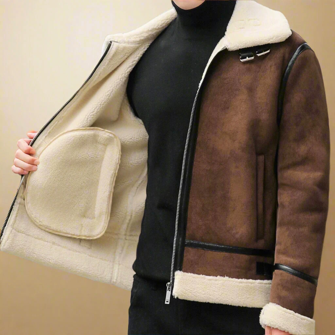 Klassischer Herren Wintermantel, elegante Herbstmode für einen stilvollen Look; schützt stilvoll vor Kälte.