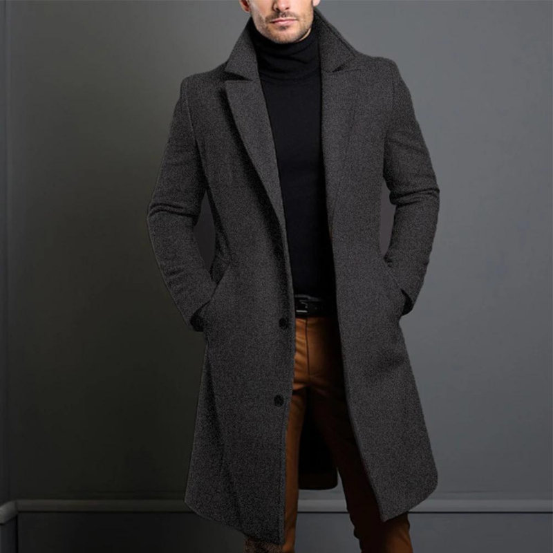 Eleganter & warmer Herren Wintermantel für höchste Ansprüche. Stilvolle Outdoor-Bekleidung für kalte Tage.