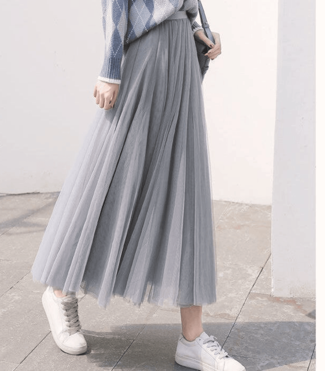 Mehrlagiger knöchellanger Tüllrock für Damen, mit zartem Netzgewebe und elegantem Fall, ein Highlight für Frauen.