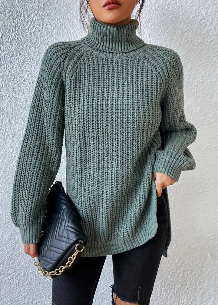 Eleganter, kuschelig warmer Damen Rollkragenpullover für den Winter, perfekt für Freizeit & Alltag.