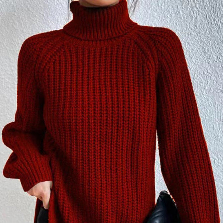 Vielseitiger Damen Rollkragenpullover, warm & elegant, perfekt kombinierbar für Wintermode & Alltagsoutfits.