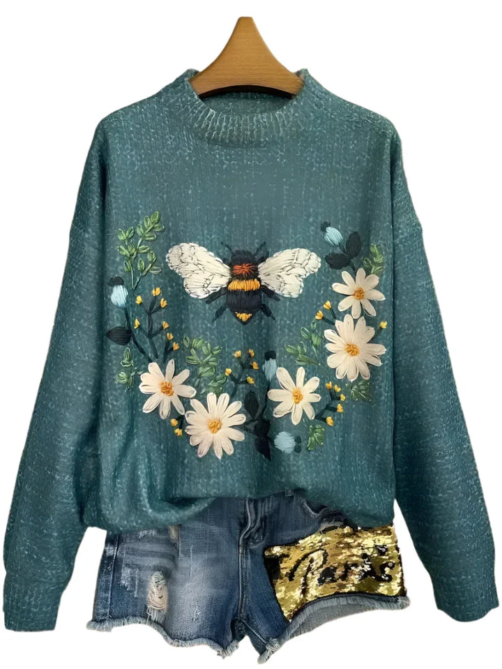 Eleganter, kuscheliger Damenpullover aus Strick. Modischer, warmer Winterpullover für stilvollen Komfort.