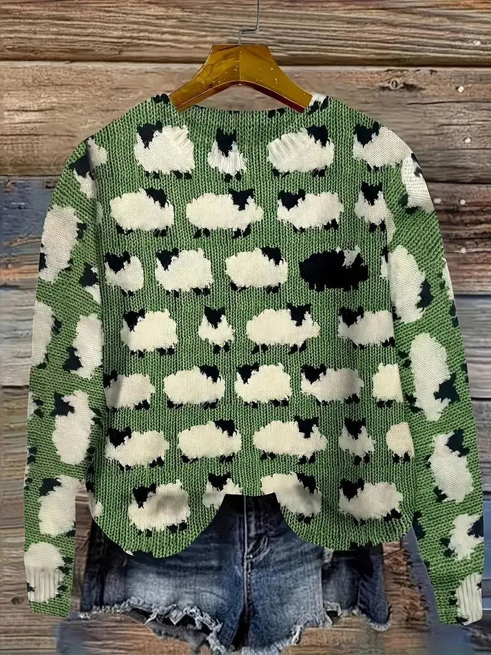 Weicher, warmer Damen-Strickpullover. Kuscheliger Winterpullover für Damen, ideal für Freizeit und Kälte.