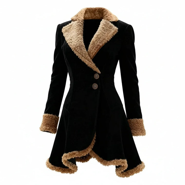 Stilvoller Damen-Wintermantel, maßgeschneidert, in klassischem Design. Zeitlose Frauenmode für Eleganz im Winter.
