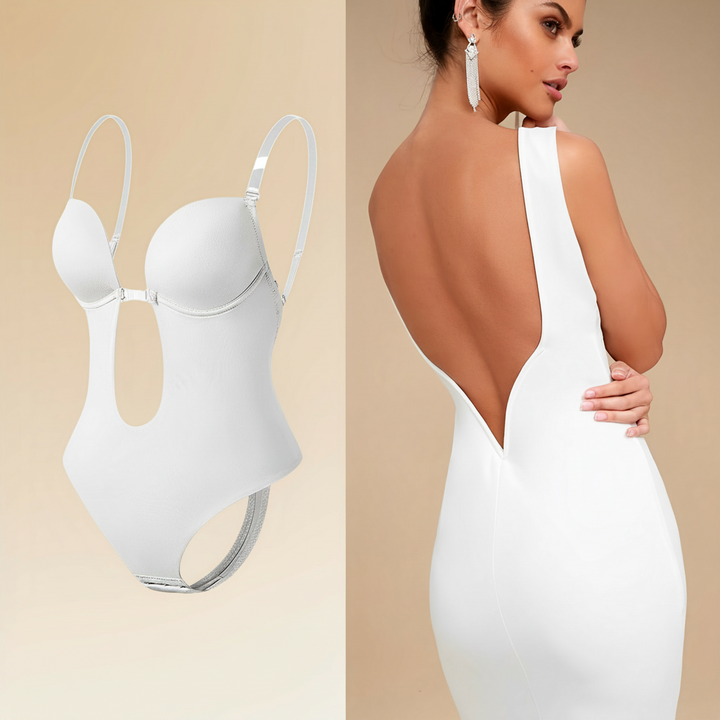 Unsichtbarer rückenfreier Damen-Bodysuit-BH, perfekt für elegante Abendgarderobe und sommerliche Kleider.