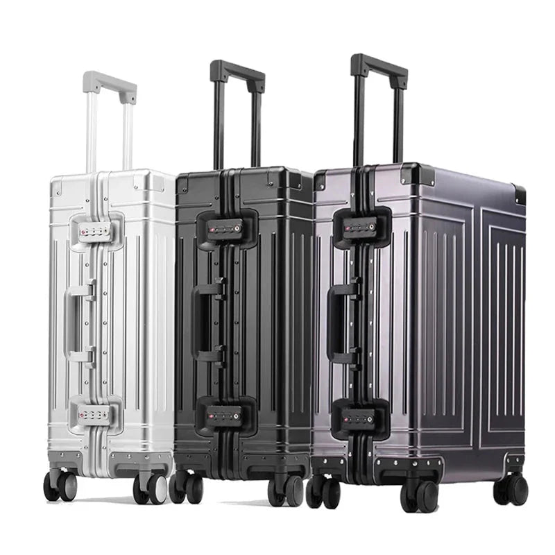 Eleganter, robuster Hartschalenkoffer mit Rollen, ideal für stilvolle Reisen und Urlaub.