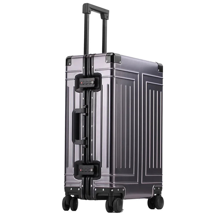 Moderner Hartschalen-Rollkoffer mit leisen Spinner-Rädern und integriertem TSA-Schloss für sicheres Reisen.