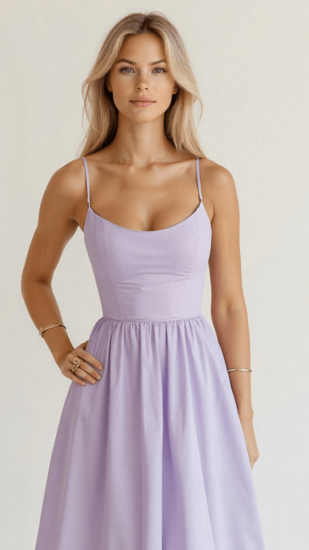 Vielseitiges Damen A-Linien-Midikleid. Ideal als Tageskleid, für Business oder festliche Sommeranlässe.