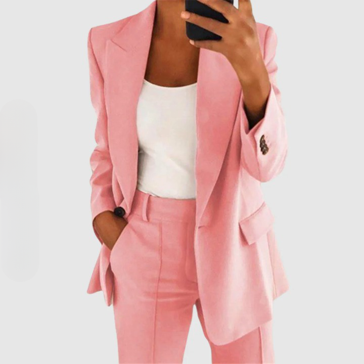 Schickes Damen Hosenanzug Set; perfekt für formelle Anlässe, Büromode oder als festliche Kleidung.