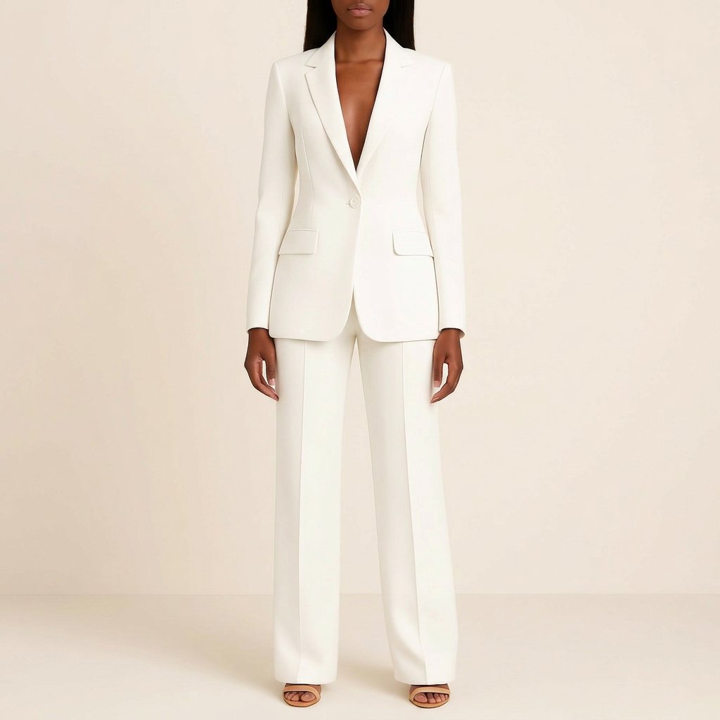 Komfortables Damenanzug-Set, bestehend aus Blazer und Hose, ideal für stilvolle Auftritte
