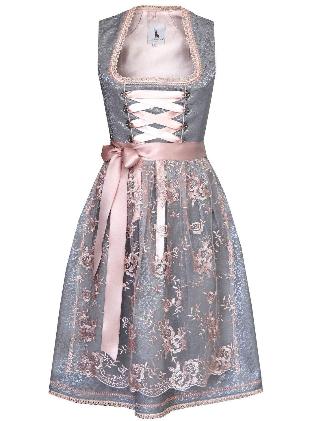 Schwungvoller Rock des Damen Dirndls. Retro Trachtenkleid für Oktoberfest, stilvoll & bequem für Partys.