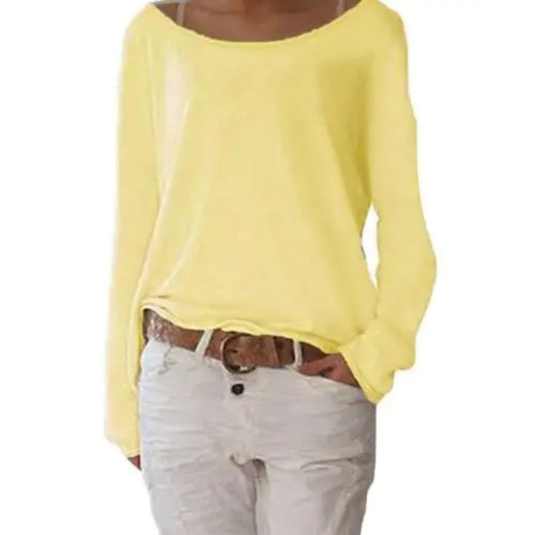 Elegantes Damen Langarmshirt, komfortabel für Büro & Alltag. Schlichtes Oberteil für vielseitige Mode.