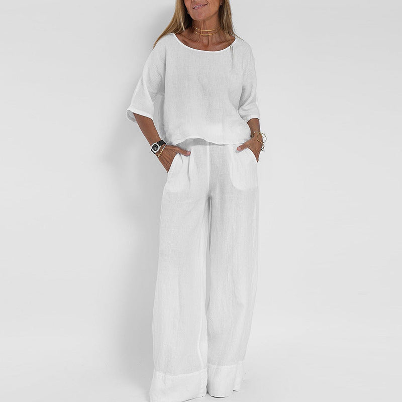 Bequemes & elegantes Damen Loungewear Set, zweiteiliges Outfit in modernem, lockerem Schnitt für Damen.