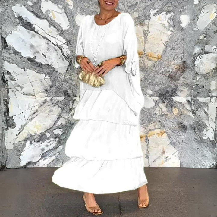 Luftiges, elegantes Damen Maxikleid, fließendes Sommerkleid bodenlang, ideal für Abendveranstaltungen und Partys.