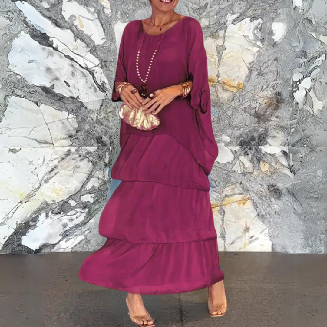 Wunderschönes Damen Maxikleid, fließendes bodenlanges Abendkleid für unvergessliche Hochzeiten und Gala-Abende.